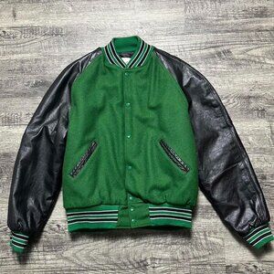 Vintage Johnny Mac’s Sporting Goods Men’s Large Leather Letterman Jacket
